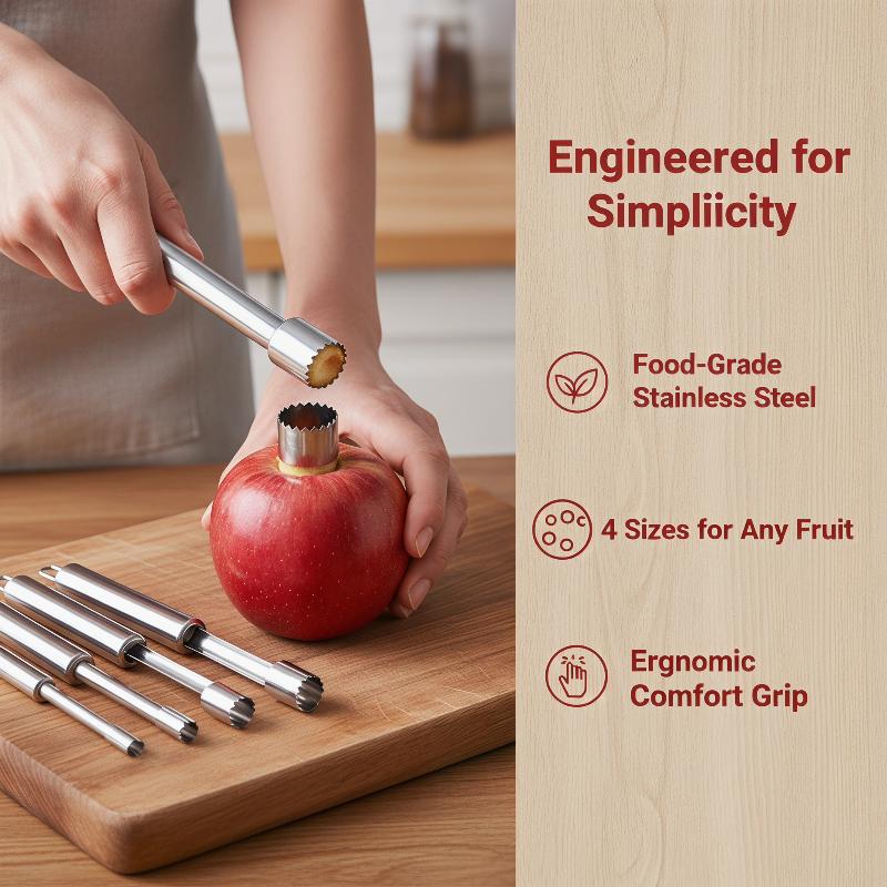 Kitchen Gadgets Usa - 4 Buah Pemotong Penghilang Inti Buah