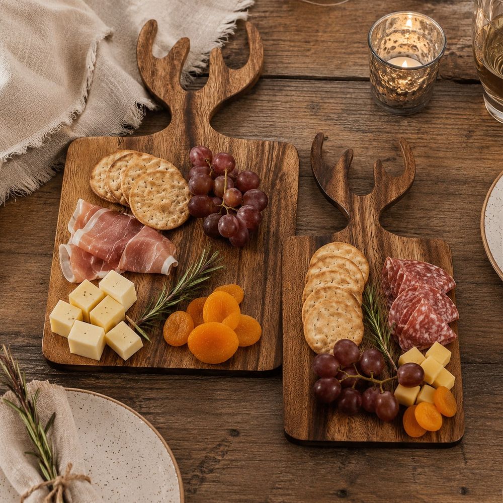 Bamboo Cutting Board - 1 buah Papan Pemotong Berbentuk Tanduk