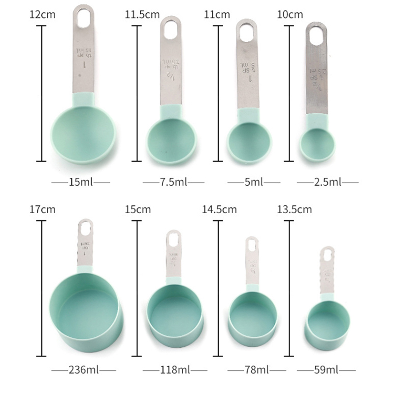 8 buah Set gelas ukur sendok u - Kitchen Gadgets And Utensils ulasan dan harga