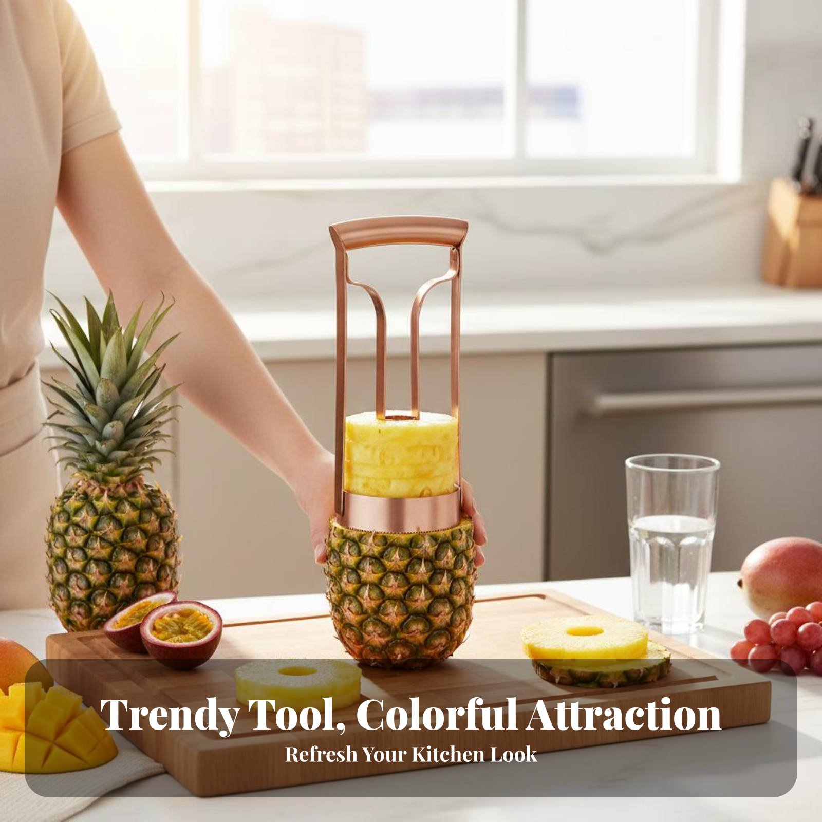 Stainless Steel Pineapple Cutt - Kitchen Gadgets Usa ulasan dan harga