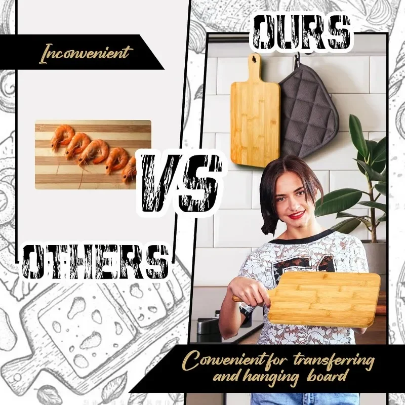 Talenan Bambu dengan Pegangan, - Bamboo Cutting Board ulasan dan harga