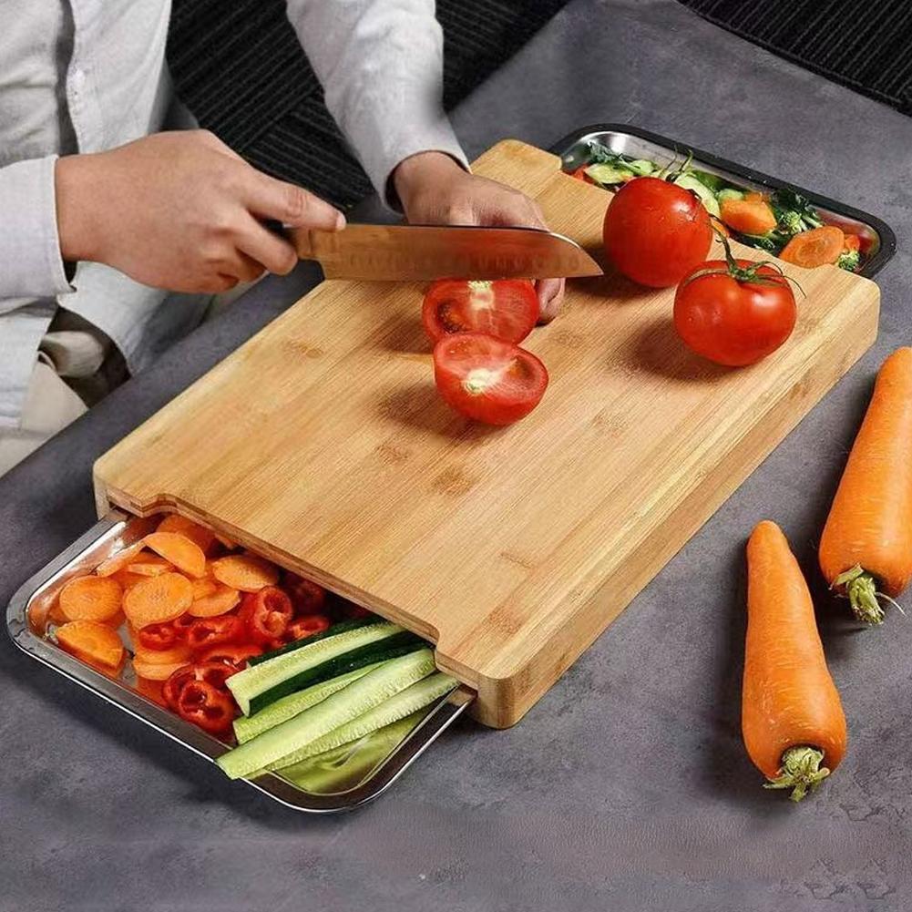 Papan Pemotong Bambu dengan Ba - Bamboo Cutting Board ulasan dan harga