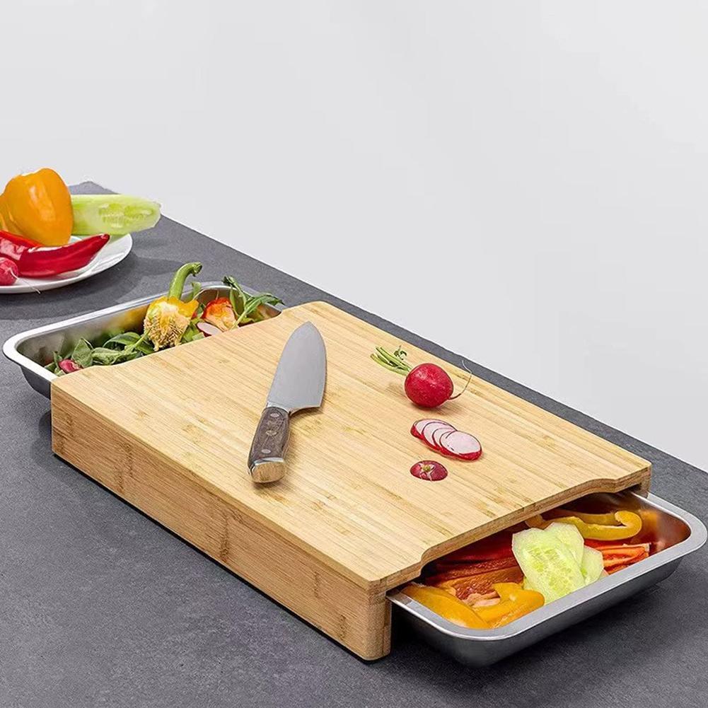 Papan Pemotong Bambu dengan Ba - Bamboo Cutting Board ulasan dan harga